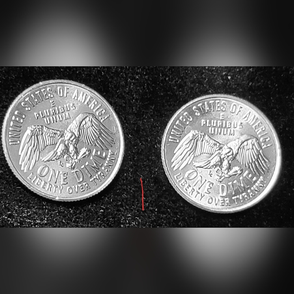 Emerging Liberty Dime. Set Of Two Commemorative Silver Coins 1776-2026 - Picture 2 of 10